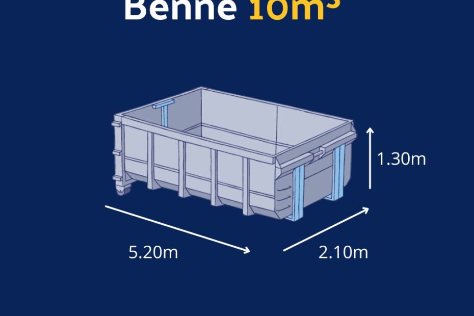 Benne 10 m³ à louer à Bordeaux